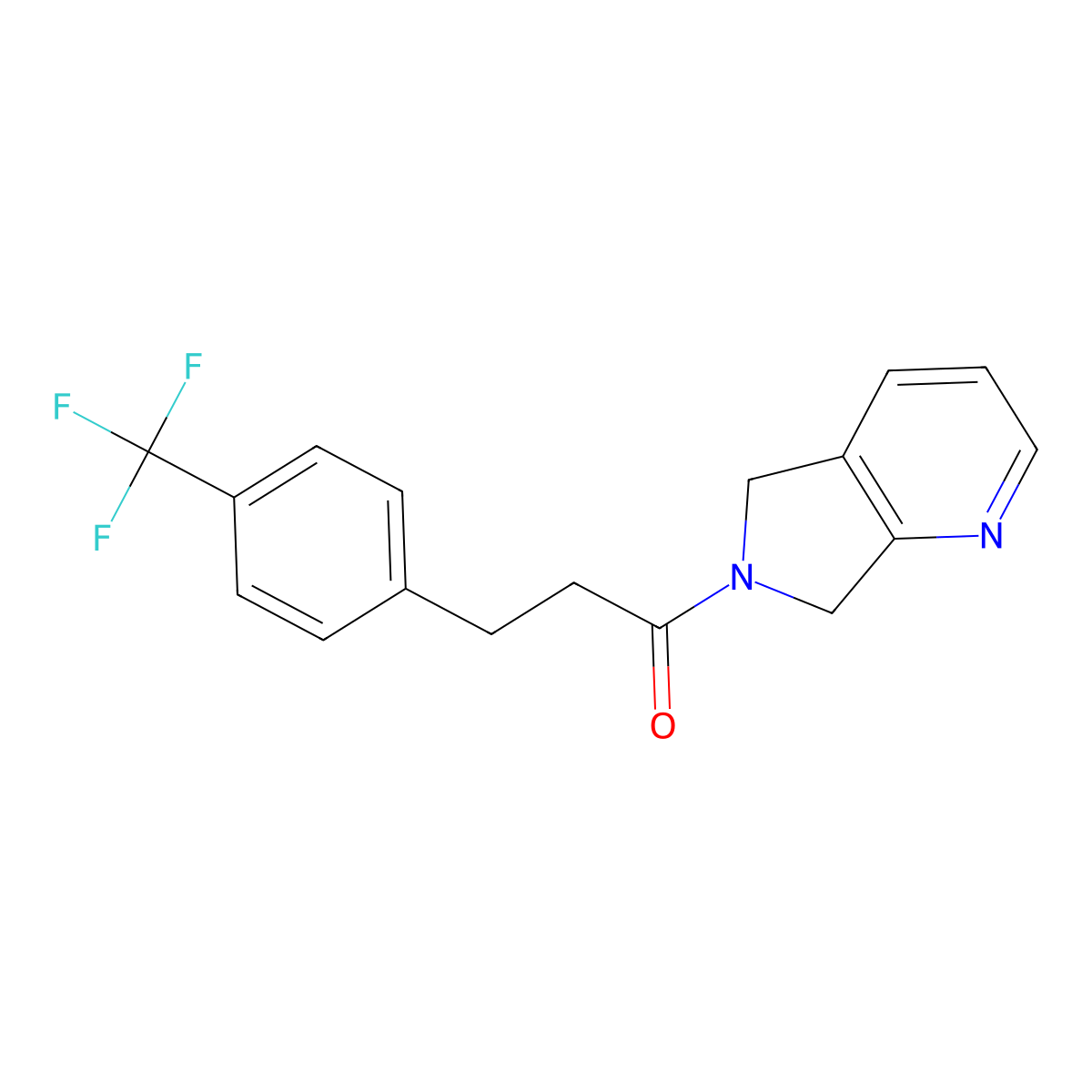 1-(5H-pyrrolo[3,4-b]pyridin-6(7H)-yl)-3-(4-(trifluoromethyl)phenyl)propan-1-one molecular structure, CAS 2320145-83-1