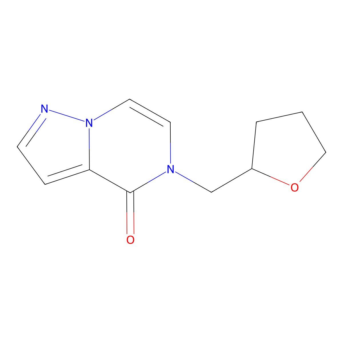5-[(oxolan-2-yl)methyl]-4H,5H-pyrazolo[1,5-a]pyrazin-4-one molecular structure, CAS 2320146-21-0