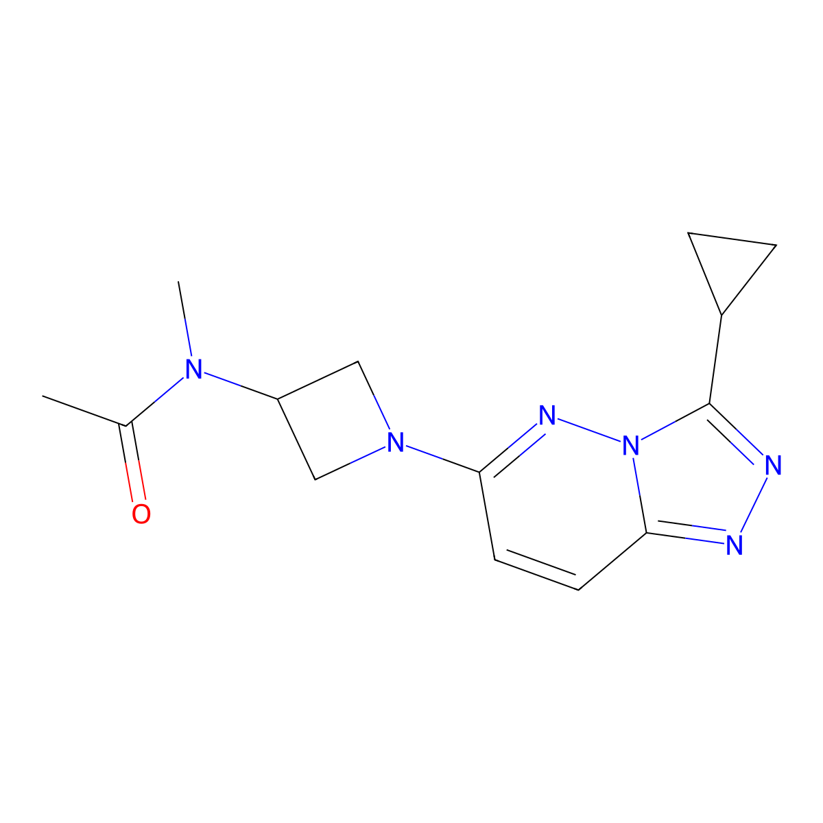 N-(1-{3-cyclopropyl-[1,2,4]triazolo[4,3-b]pyridazin-6-yl}azetidin-3-yl)-N-methylacetamide molecular structure, CAS 2320146-74-3
