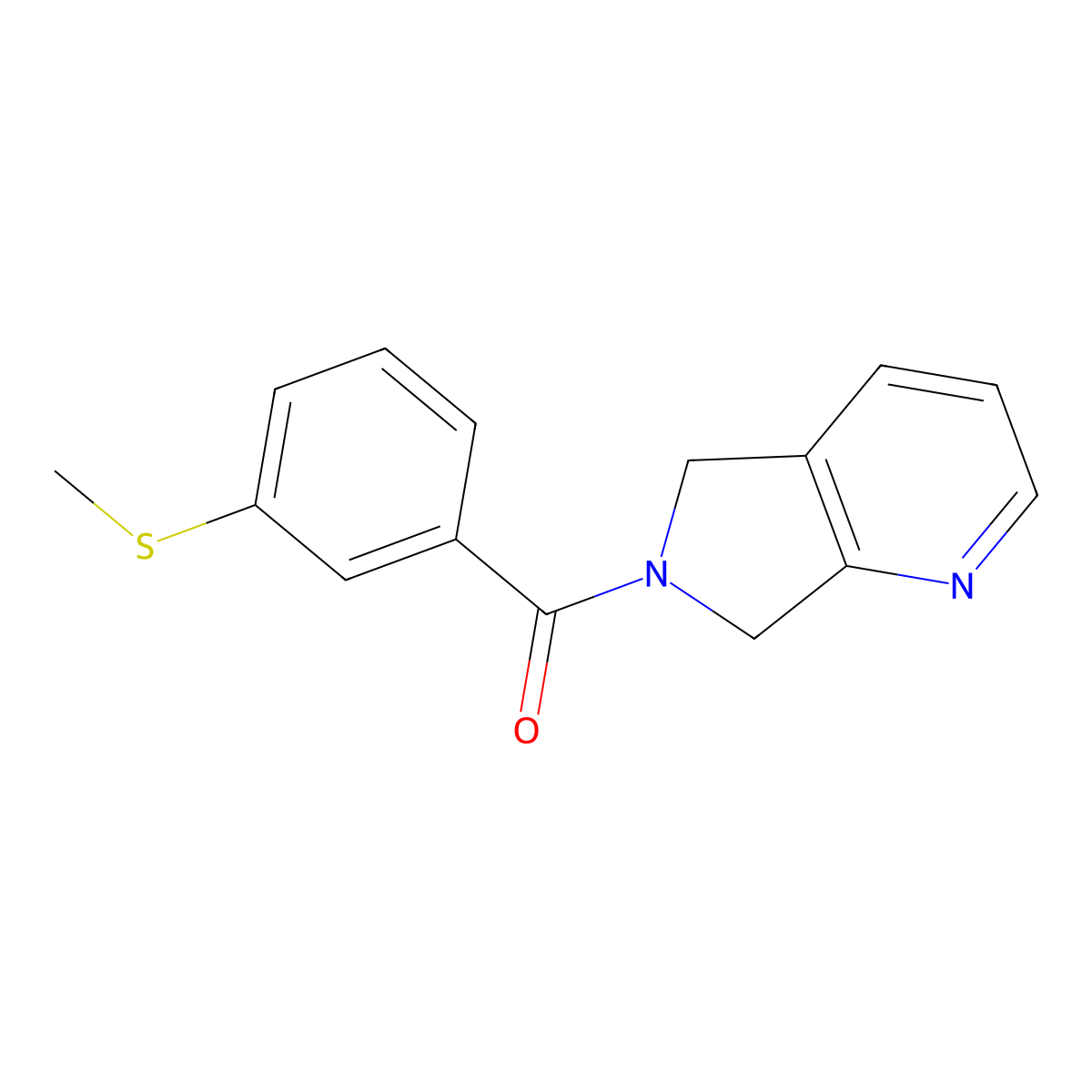 (3-(methylthio)phenyl)(5H-pyrrolo[3,4-b]pyridin-6(7H)-yl)methanone molecular structure, CAS 2320146-77-6