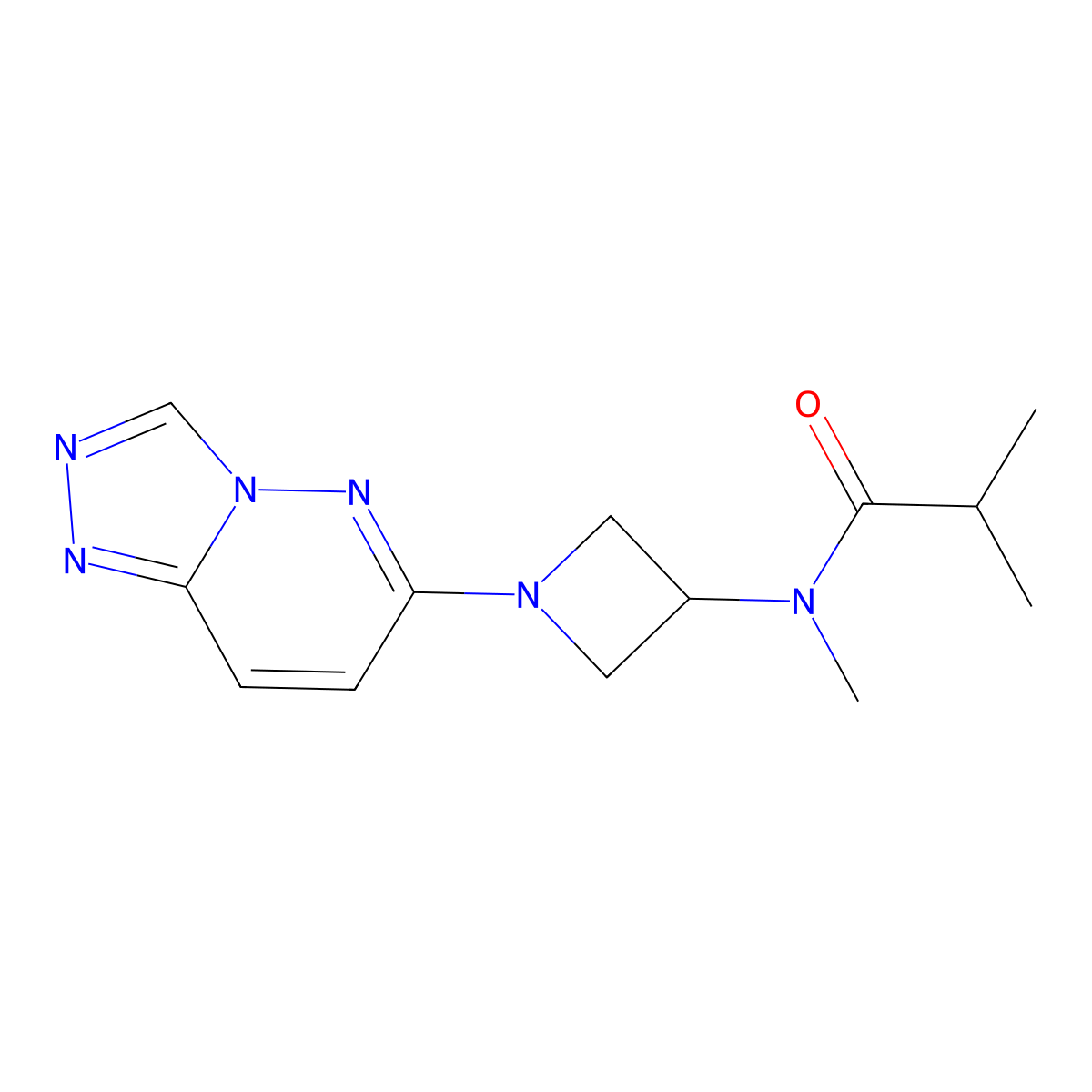 N-(1-([1,2,4]triazolo[4,3-b]pyridazin-6-yl)azetidin-3-yl)-N-methylisobutyramide molecular structure, CAS 2320146-99-2