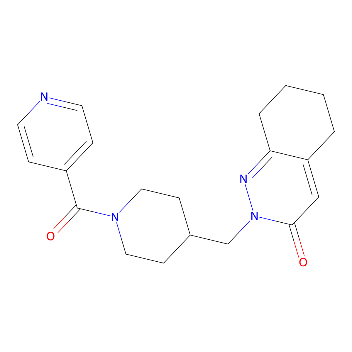 2-{[1-(Pyridine-4-carbonyl)piperidin-4-yl]methyl}-2,3,5,6,7,8-hexahydrocinnolin-3-one molecular structure, CAS 2320147-19-9
