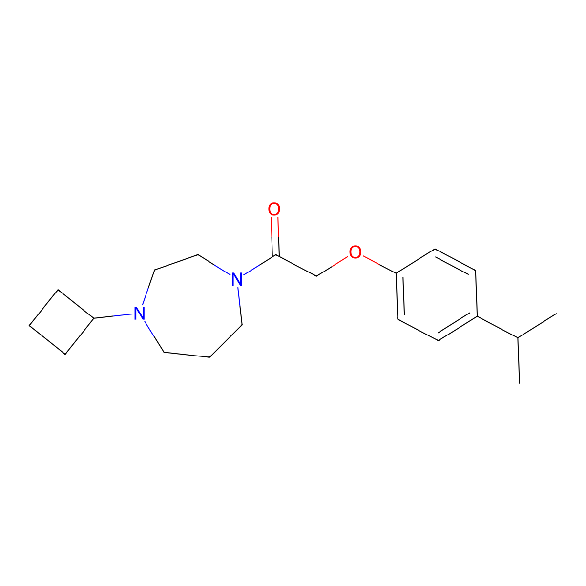 1-(4-Cyclobutyl-1,4-diazepan-1-yl)-2-(4-isopropylphenoxy)ethan-1-one molecular structure, CAS 2320147-21-3