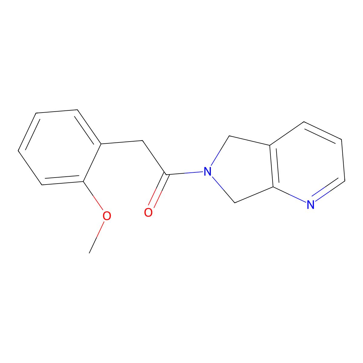 2-(2-methoxyphenyl)-1-(5H-pyrrolo[3,4-b]pyridin-6(7H)-yl)ethanone molecular structure, CAS 2320147-49-5