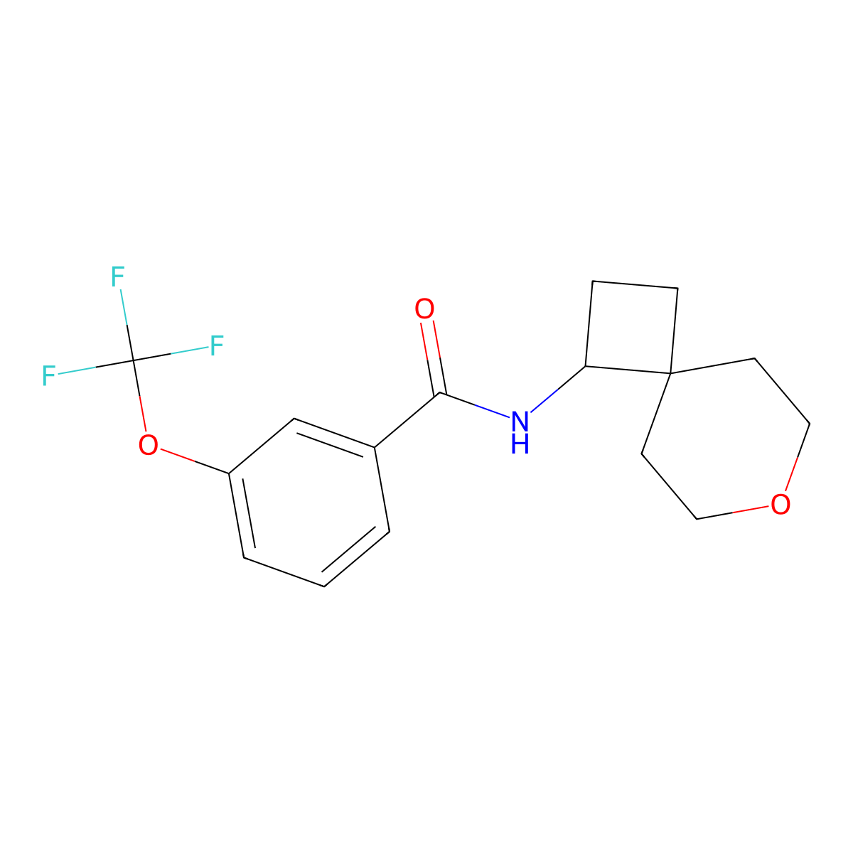 N-{7-oxaspiro[3.5]nonan-1-yl}-3-(trifluoromethoxy)benzamide molecular structure, CAS 2320147-74-6
