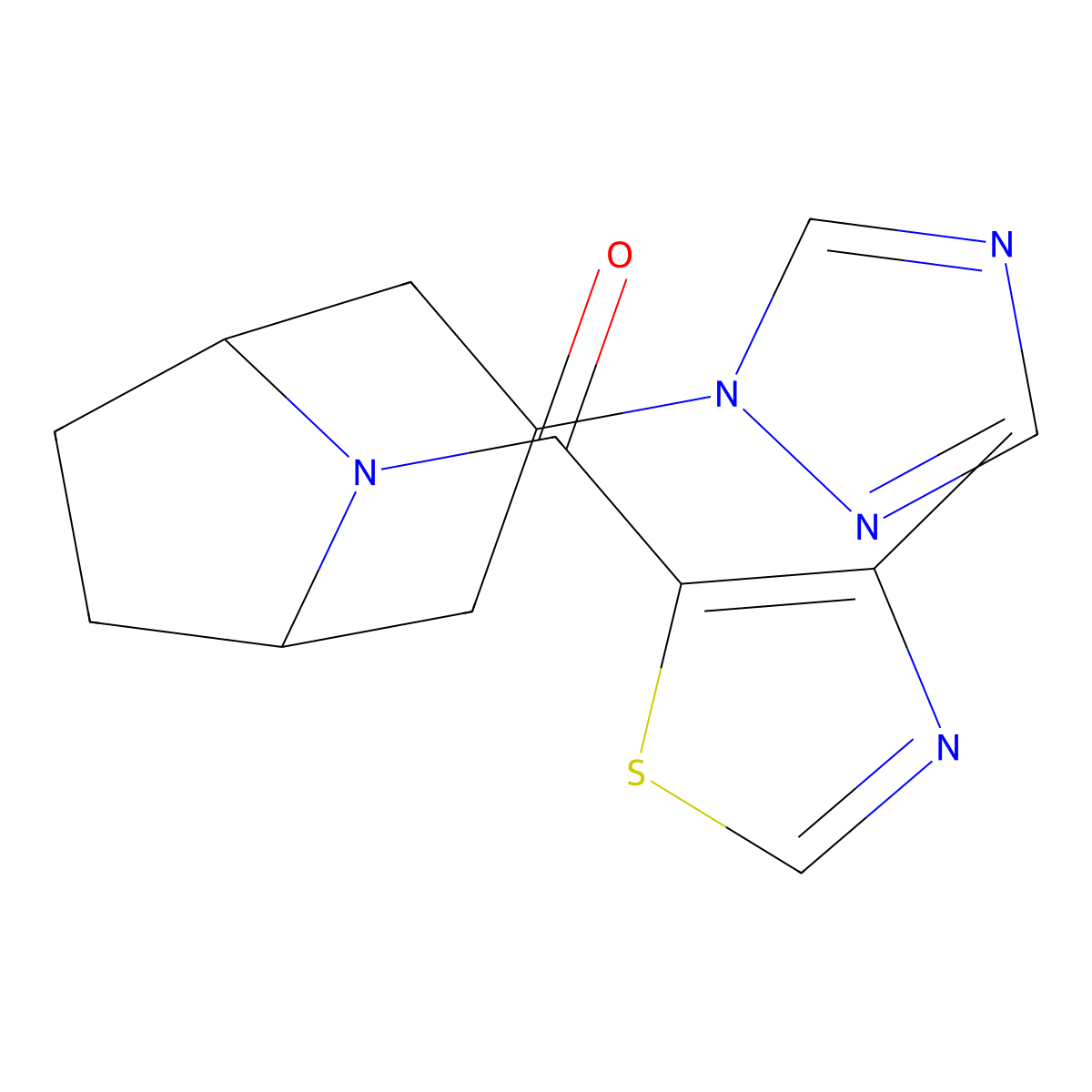 ((1R,5S)-3-(1H-1,2,4-triazol-1-yl)-8-azabicyclo[3.2.1]octan-8-yl)(4-methylthiazol-5-yl)methanone molecular structure, CAS 2320148-49-8