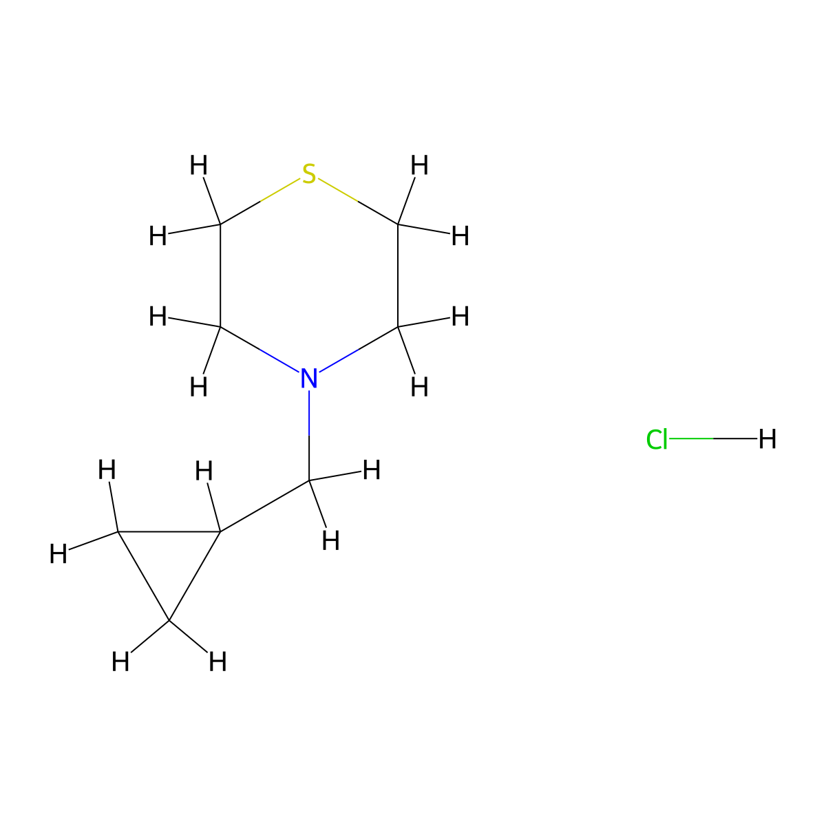 4-(Cyclopropylmethyl)thiomorpholine hydrochloride molecular structure, CAS 2320149-31-1