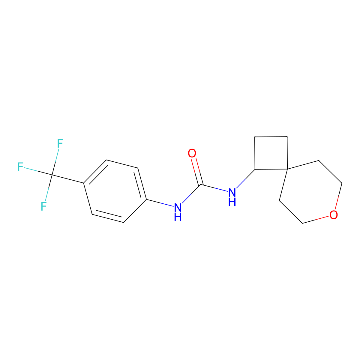 1-(7-Oxaspiro[3.5]nonan-1-yl)-3-(4-(trifluoromethyl)phenyl)urea molecular structure, CAS 2320174-75-0