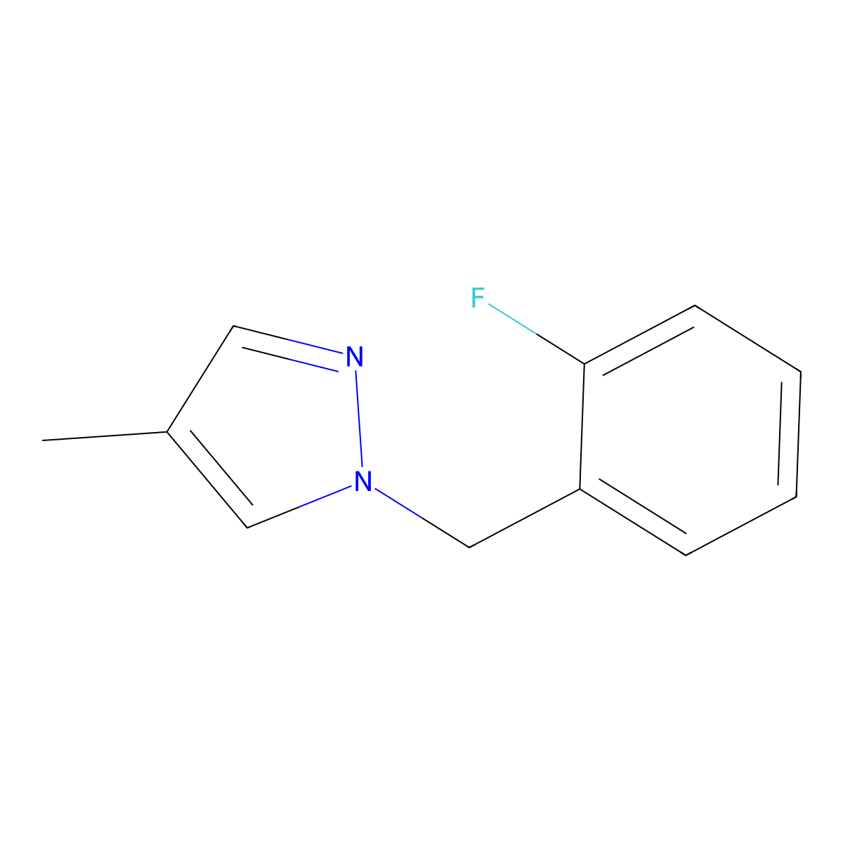 1-[(2-fluorophenyl)methyl]-4-methyl-1H-pyrazole molecular structure, CAS 2320177-08-8