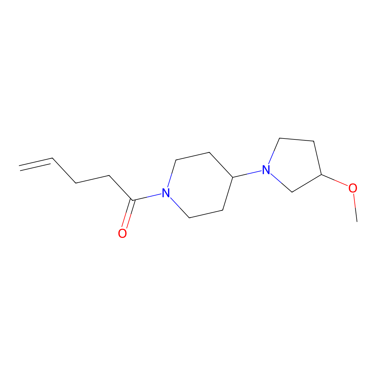 1-[4-(3-Methoxypyrrolidin-1-yl)piperidin-1-yl]pent-4-en-1-one molecular structure, CAS 2320177-91-9