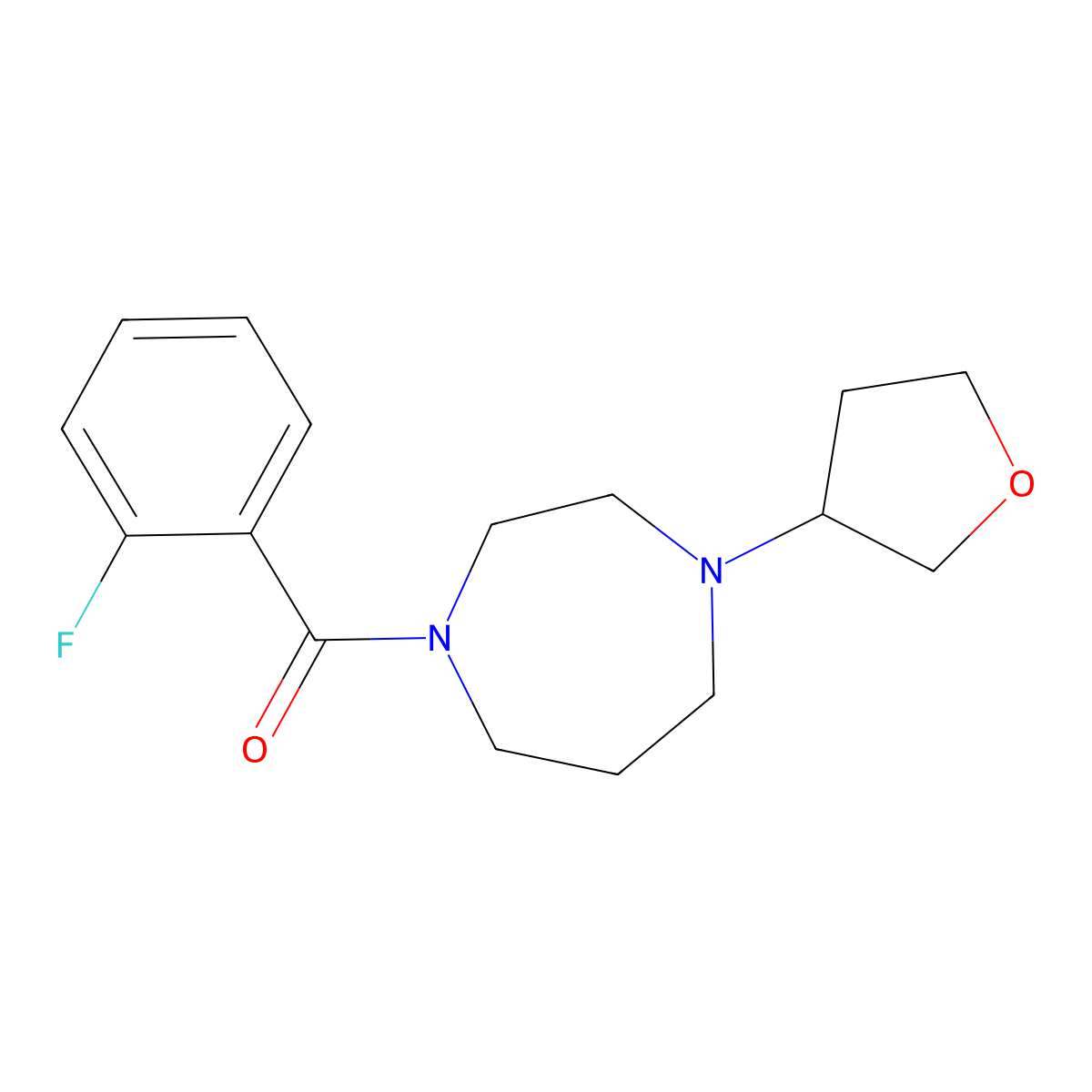 1-(2-Fluorobenzoyl)-4-(oxolan-3-yl)-1,4-diazepane molecular structure, CAS 2320178-10-5