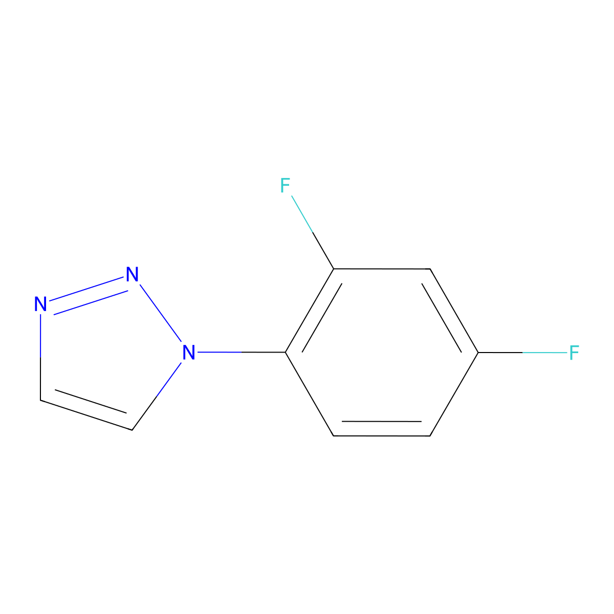 1-(2,4-difluorophenyl)-1H-1,2,3-triazole molecular structure, CAS 2320178-56-9