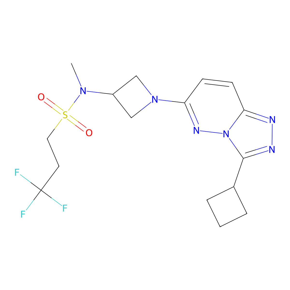 N-(1-{3-cyclobutyl-[1,2,4]triazolo[4,3-b]pyridazin-6-yl}azetidin-3-yl)-3,3,3-trifluoro-N-methylpropane-1-sulfonamide molecular structure, CAS 2320179-22-2
