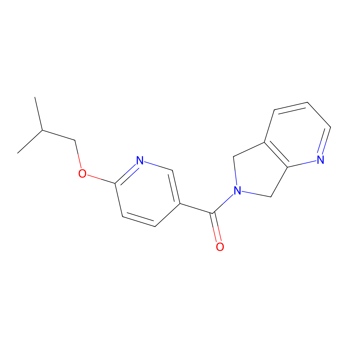 (6-isobutoxypyridin-3-yl)(5H-pyrrolo[3,4-b]pyridin-6(7H)-yl)methanone molecular structure, CAS 2320179-28-8