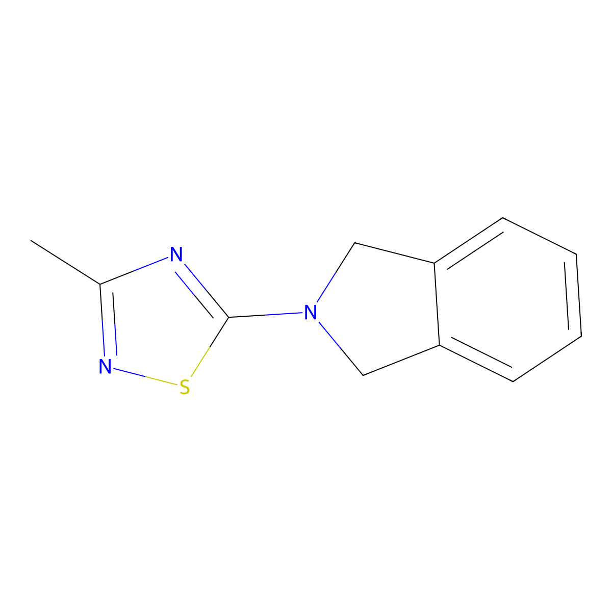 2-(3-methyl-1,2,4-thiadiazol-5-yl)-2,3-dihydro-1H-isoindole molecular structure, CAS 2320179-41-5