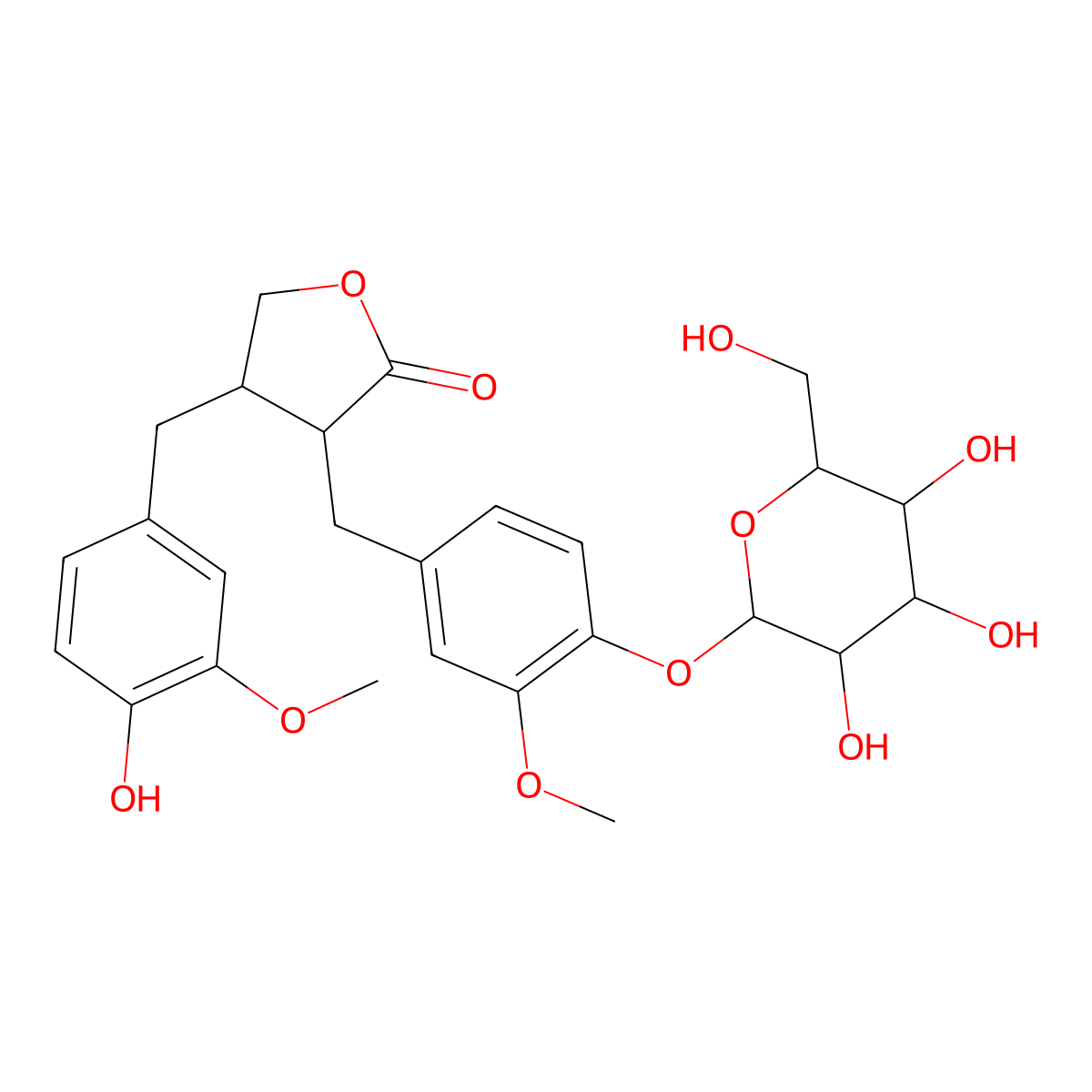 Matairesinoside molecular structure, CAS 23202-85-9