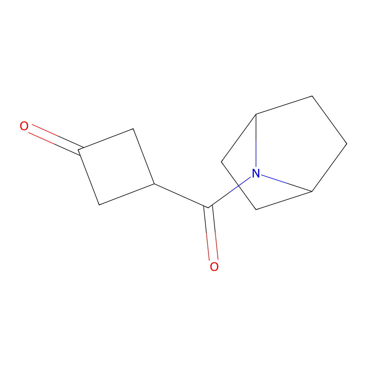 3-{7-Azabicyclo[2.2.1]heptane-7-carbonyl}cyclobutan-1-one molecular structure, CAS 2320208-62-4