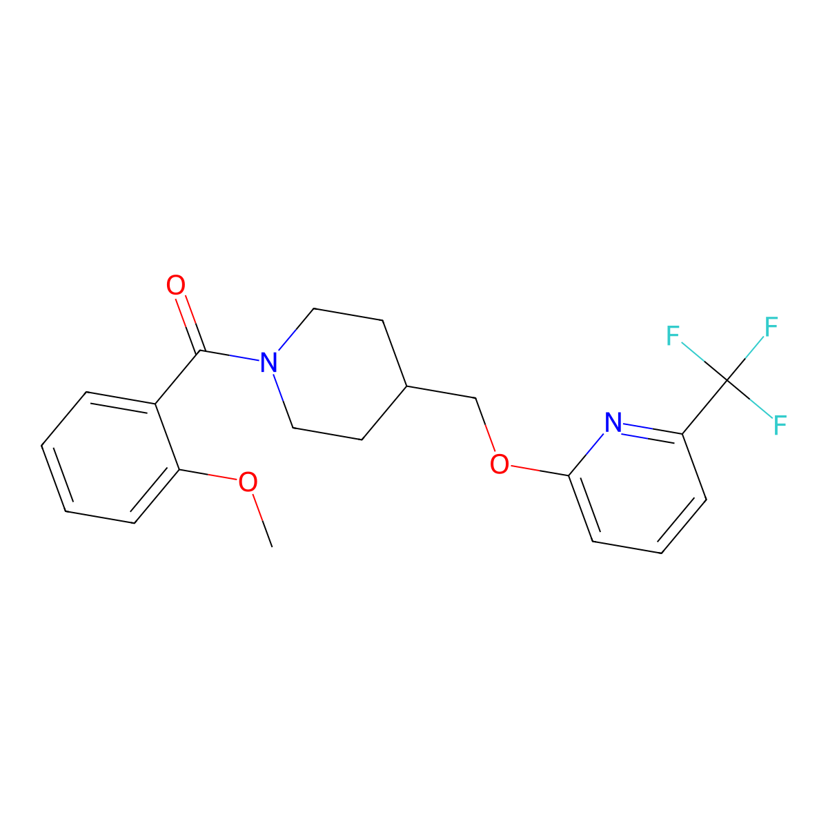2-{[1-(2-Methoxybenzoyl)piperidin-4-yl]methoxy}-6-(trifluoromethyl)pyridine molecular structure, CAS 2320211-59-2