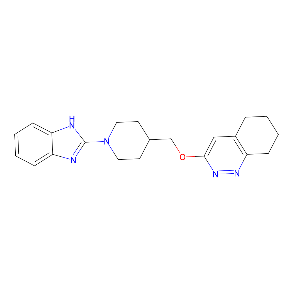 3-{[1-(1H-1,3-benzodiazol-2-yl)piperidin-4-yl]methoxy}-5,6,7,8-tetrahydrocinnoline molecular structure, CAS 2320212-41-5
