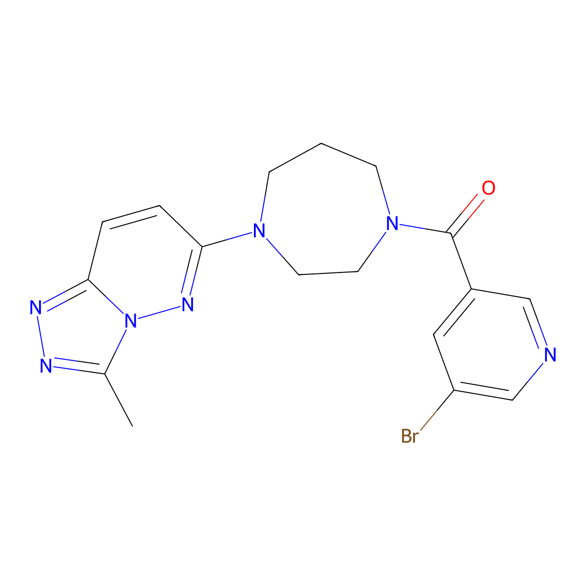 1-(5-Bromopyridine-3-carbonyl)-4-{3-methyl-[1,2,4]triazolo[4,3-b]pyridazin-6-yl}-1,4-diazepane molecular structure, CAS 2320213-32-7