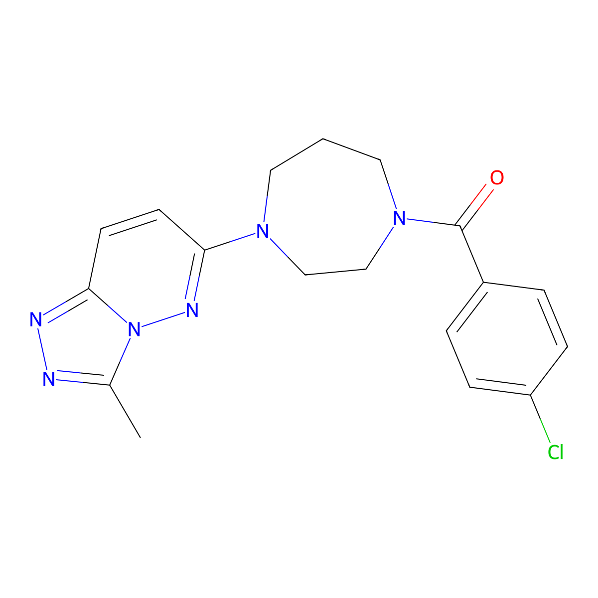 1-(4-Chlorobenzoyl)-4-{3-methyl-[1,2,4]triazolo[4,3-b]pyridazin-6-yl}-1,4-diazepane molecular structure, CAS 2320214-24-0