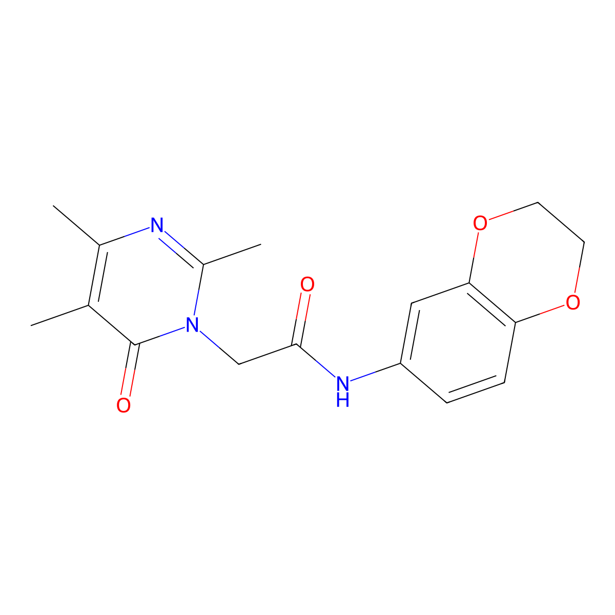 N-(2,3-dihydro-1,4-benzodioxin-6-yl)-2-(2,4,5-trimethyl-6-oxo-1,6-dihydropyrimidin-1-yl)acetamide molecular structure, CAS 2320215-66-3