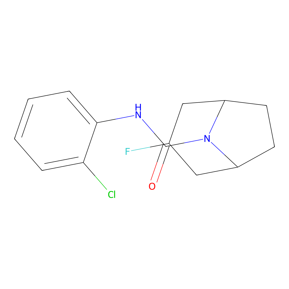 N-(2-Chlorophenyl)-3-fluoro-8-azabicyclo[3.2.1]octane-8-carboxamide molecular structure, CAS 2320216-31-5