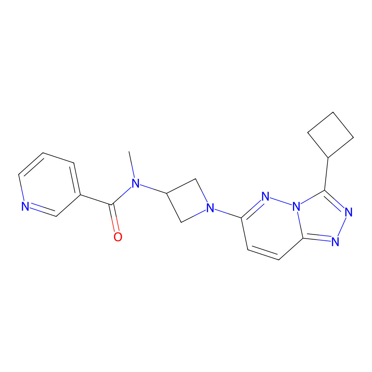 N-(1-(3-cyclobutyl-[1,2,4]triazolo[4,3-b]pyridazin-6-yl)azetidin-3-yl)-N-methylnicotinamide molecular structure, CAS 2320217-05-6
