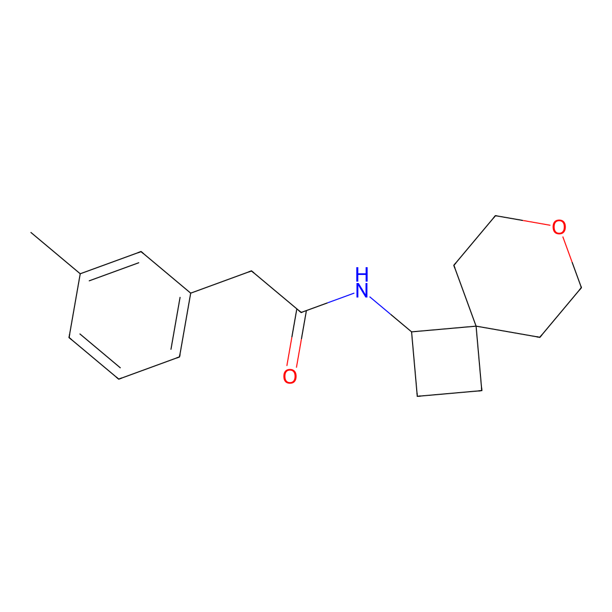 N-(7-oxaspiro[3.5]nonan-1-yl)-2-(m-tolyl)acetamide molecular structure, CAS 2320219-61-0