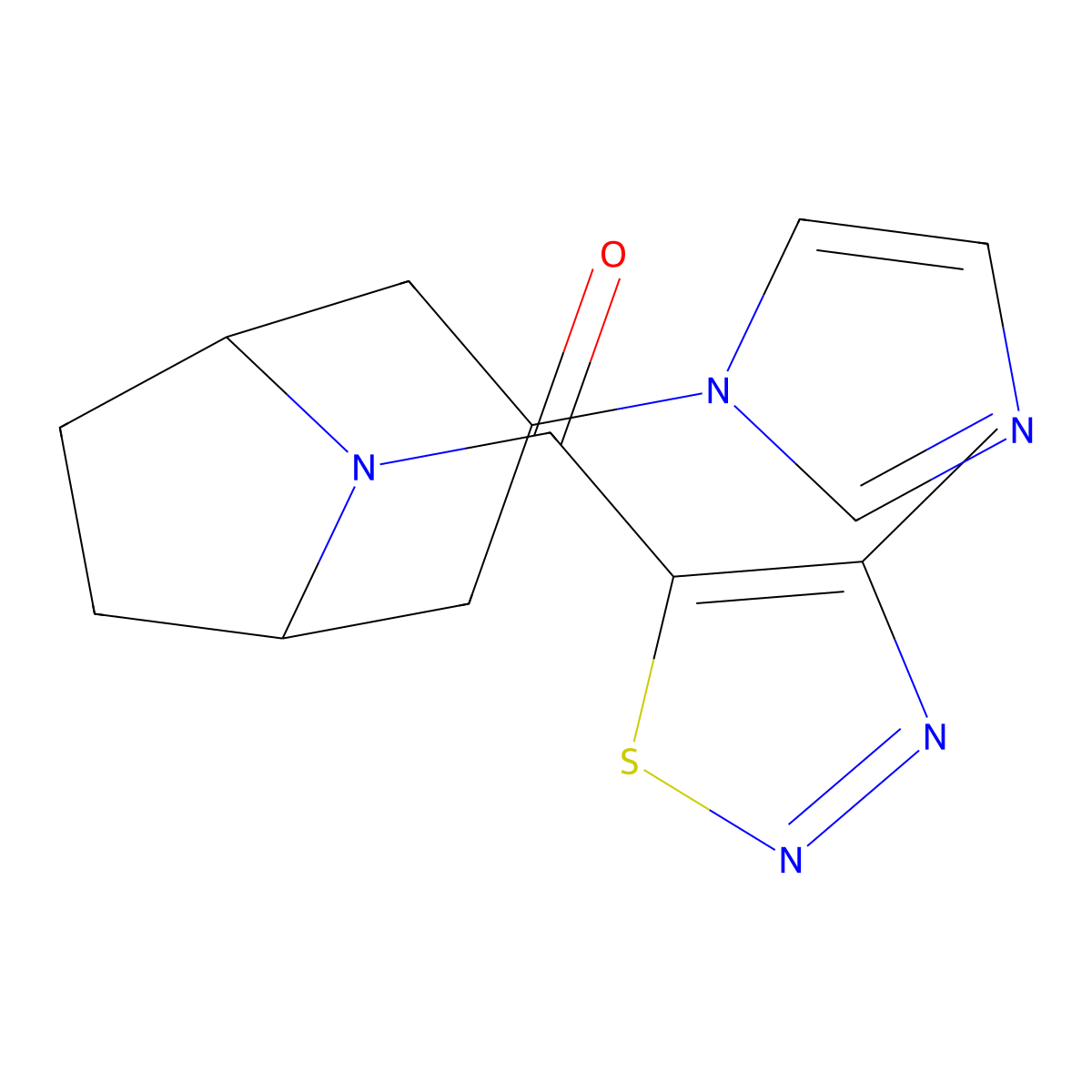 3-(1H-imidazol-1-yl)-8-(4-methyl-1,2,3-thiadiazole-5-carbonyl)-8-azabicyclo[3.2.1]octane molecular structure, CAS 2320219-67-6