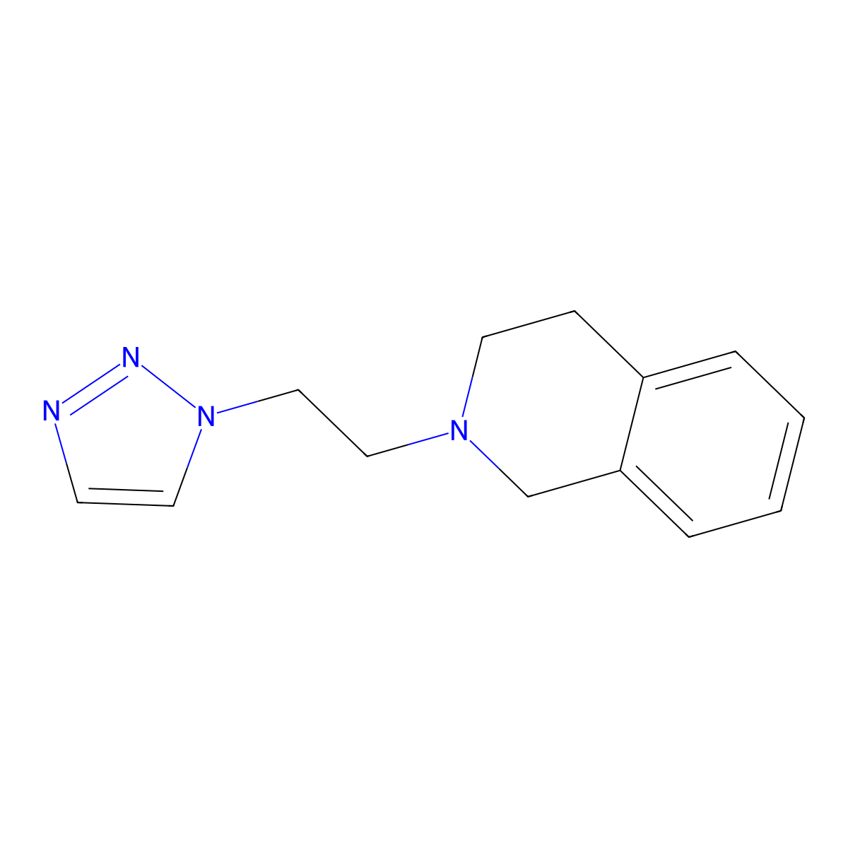 2-(2-(1H-1,2,3-triazol-1-yl)ethyl)-1,2,3,4-tetrahydroisoquinoline molecular structure, CAS 2320219-96-1