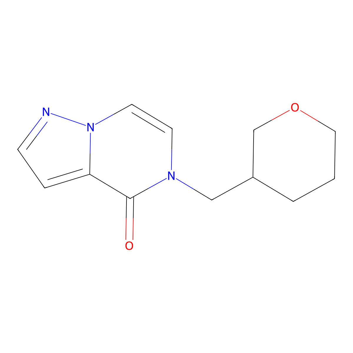 5-[(oxan-3-yl)methyl]-4H,5H-pyrazolo[1,5-a]pyrazin-4-one molecular structure, CAS 2320220-76-4