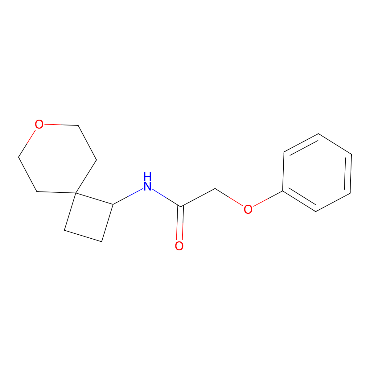 2-phenoxy-N-(7-oxaspiro[3.5]nonan-1-yl)acetamide molecular structure, CAS 2320222-17-9