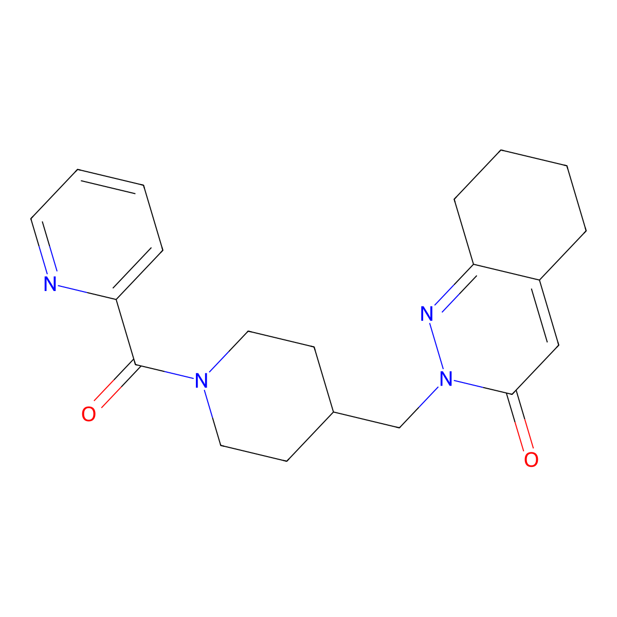 2-{[1-(Pyridine-2-carbonyl)piperidin-4-yl]methyl}-2,3,5,6,7,8-hexahydrocinnolin-3-one molecular structure, CAS 2320222-97-5