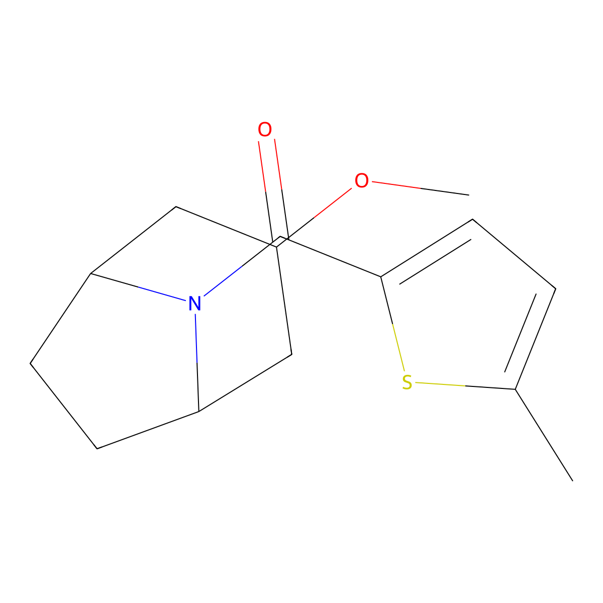 ((1R,5S)-3-methoxy-8-azabicyclo[3.2.1]octan-8-yl)(5-methylthiophen-2-yl)methanone molecular structure, CAS 2320223-50-3