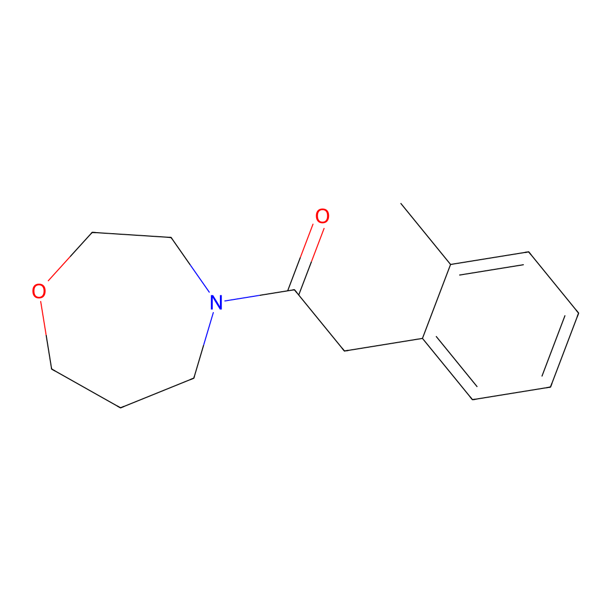 1-(1,4-Oxazepan-4-yl)-2-(o-tolyl)ethan-1-one molecular structure, CAS 2320224-84-6