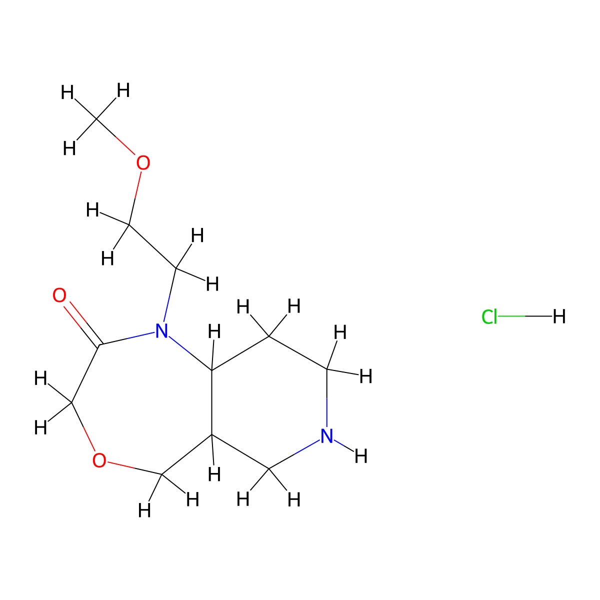 1-(2-Methoxyethyl)-decahydropyrido[4,3-e][1,4]oxazepin-2-one hydrochloride molecular structure, CAS 2320224-87-9