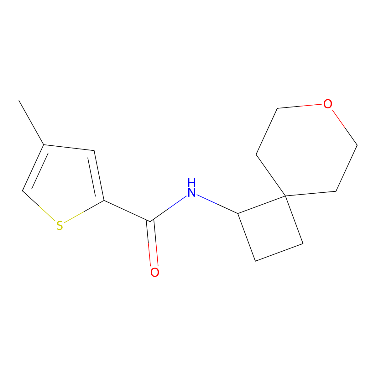 4-methyl-N-{7-oxaspiro[3.5]nonan-1-yl}thiophene-2-carboxamide molecular structure, CAS 2320225-03-2