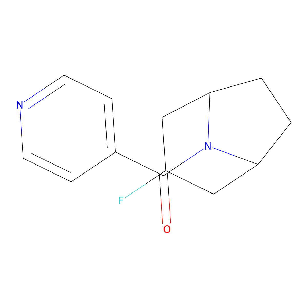 3-Fluoro-8-(pyridine-4-carbonyl)-8-azabicyclo[3.2.1]octane molecular structure, CAS 2320225-21-4