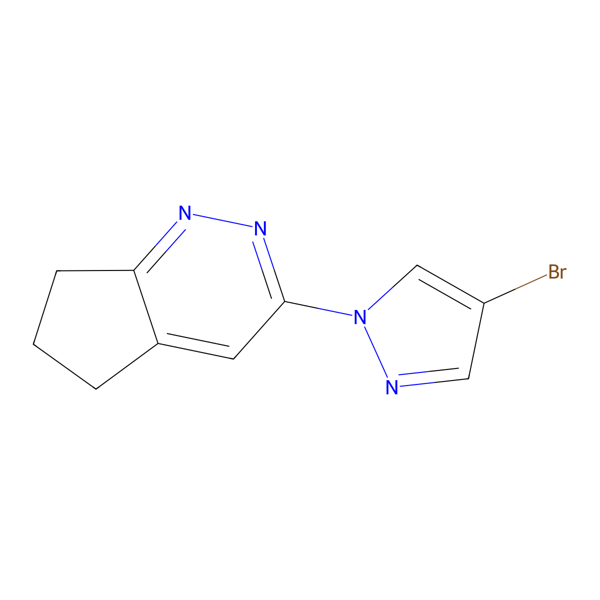 4-bromo-1-{5H,6H,7H-cyclopenta[c]pyridazin-3-yl}-1H-pyrazole molecular structure, CAS 2320225-35-0