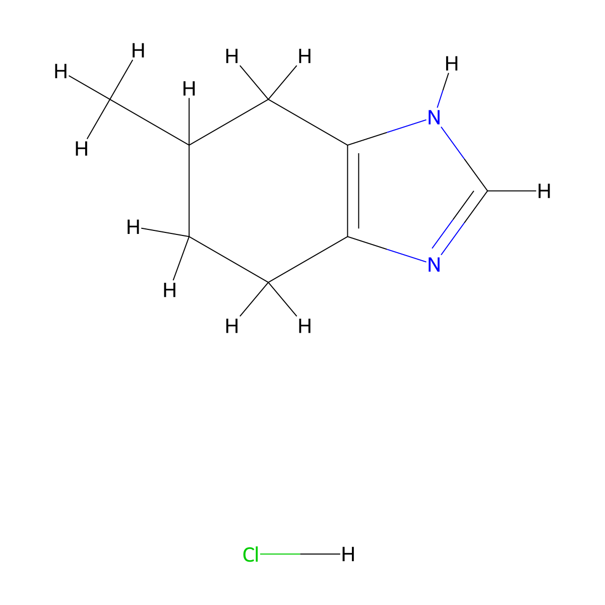 6-Methyl-4,5,6,7-tetrahydro-1H-benzimidazole;hydrochloride molecular structure, CAS 2320225-66-7