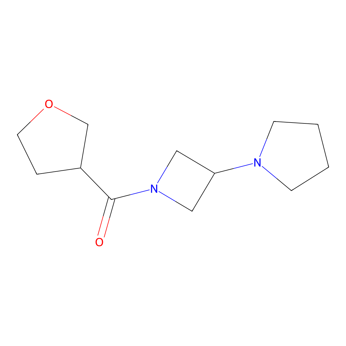 1-[1-(Oxolane-3-carbonyl)azetidin-3-yl]pyrrolidine molecular structure, CAS 2320225-88-3