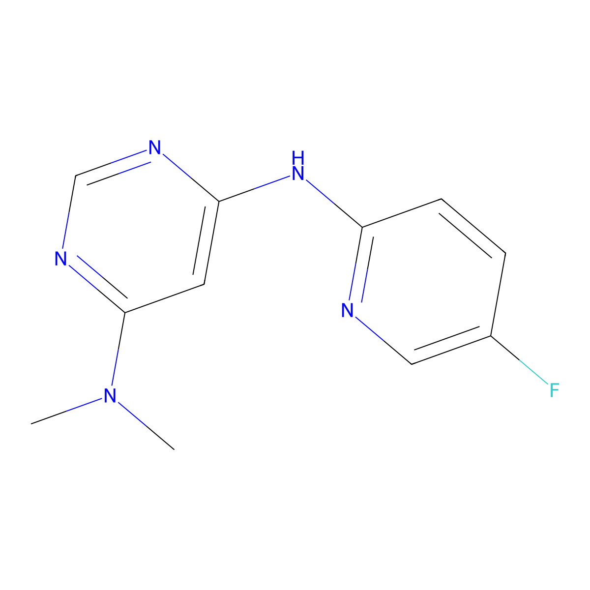 N6-(5-fluoropyridin-2-yl)-N4,N4-dimethylpyrimidine-4,6-diamine molecular structure, CAS 2320226-26-2
