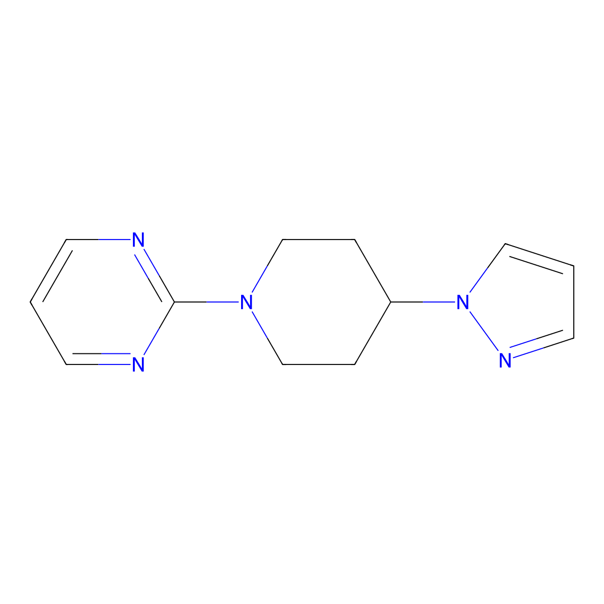 2-[4-(1H-pyrazol-1-yl)piperidin-1-yl]pyrimidine molecular structure, CAS 2320227-41-4