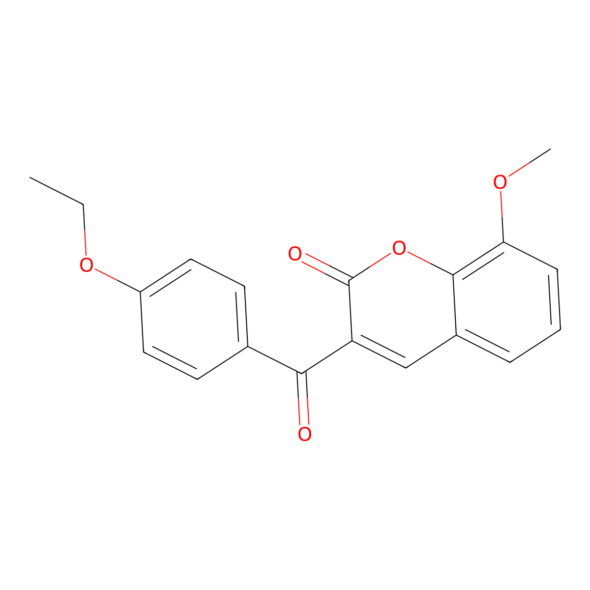 3-(4-ethoxybenzoyl)-8-methoxy-2H-chromen-2-one molecular structure, CAS 2320267-92-1