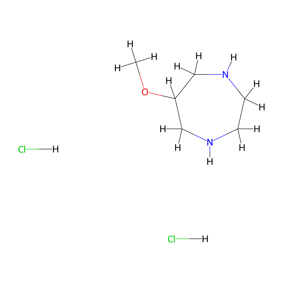 6-Methoxy-1,4-diazepane dihydrochloride molecular structure, CAS 2320325-54-8