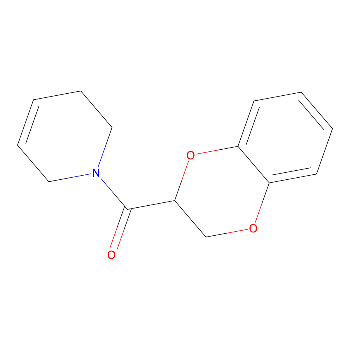 1-(2,3-Dihydro-1,4-benzodioxine-2-carbonyl)-1,2,3,6-tetrahydropyridine molecular structure, CAS 2320375-75-3
