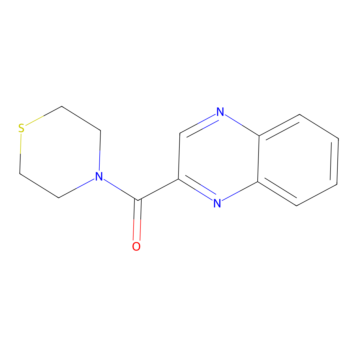 Quinoxalin-2-yl(thiomorpholino)methanone molecular structure, CAS 2320376-13-2