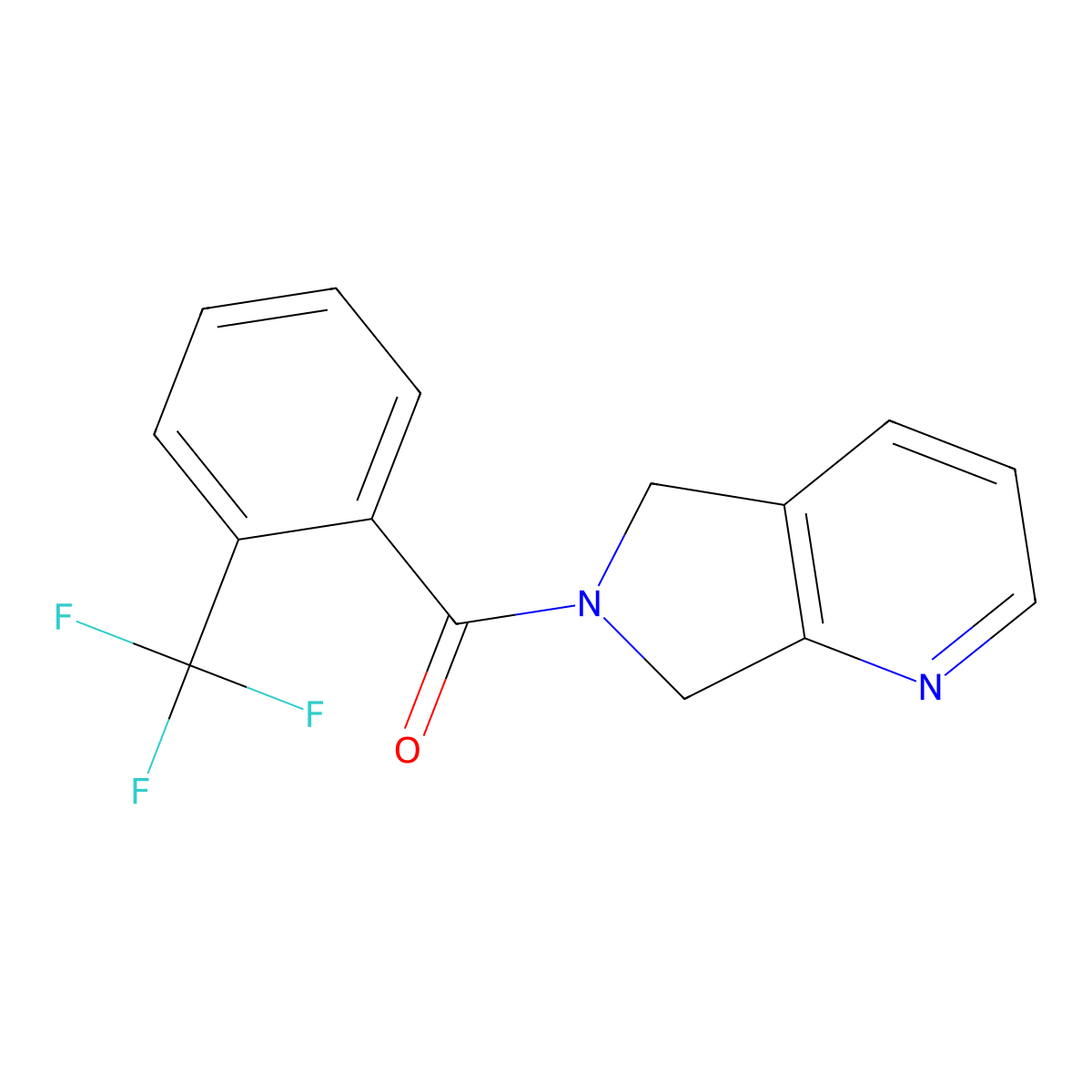 (5H-pyrrolo[3,4-b]pyridin-6(7H)-yl)(2-(trifluoromethyl)phenyl)methanone molecular structure, CAS 2320377-09-9
