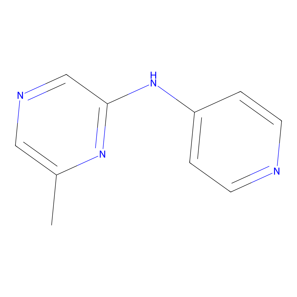6-methyl-N-(pyridin-4-yl)pyrazin-2-amine molecular structure, CAS 2320377-20-4